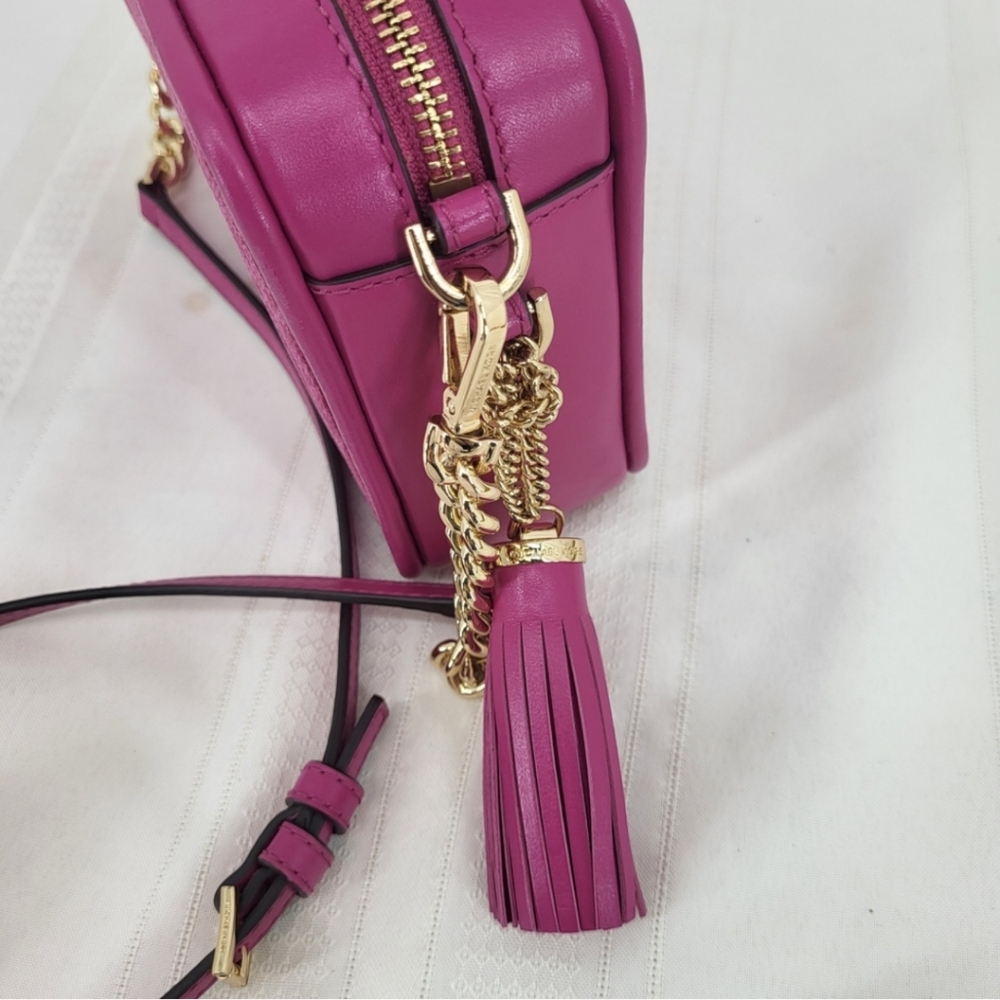 Michael Kors Fuchsia Crossbody Bag with Gold Accents - Picture 6 of 6
